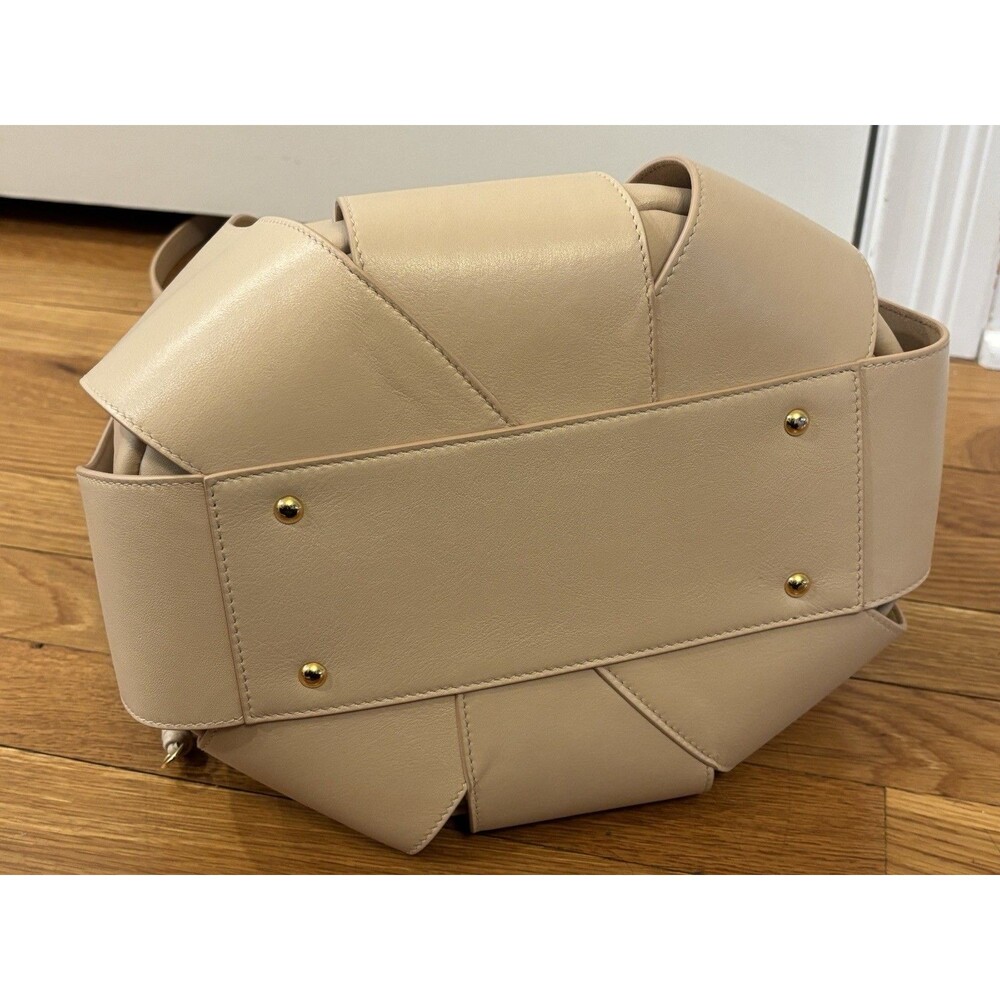 NWT Ulla Johnson Lotus Pleated Bucket Bag Purse Apple Blossom Brown Cream Tote - Picture 9 of 13